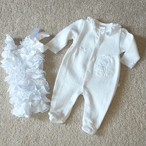 🚫 SOLD🚫 Newborn Photo Shoot Special Occasion Clothes Bundle White